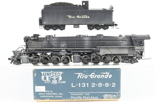 HO Brass PFM - United D&RGW - Denver & Rio Grande Western L-131 2-8-8-2 1972 Run Custom Painted & Weathered