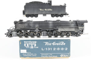 HO Brass PFM - United D&RGW - Denver & Rio Grande Western L-131 2-8-8-2 1972 Run Custom Painted & Weathered