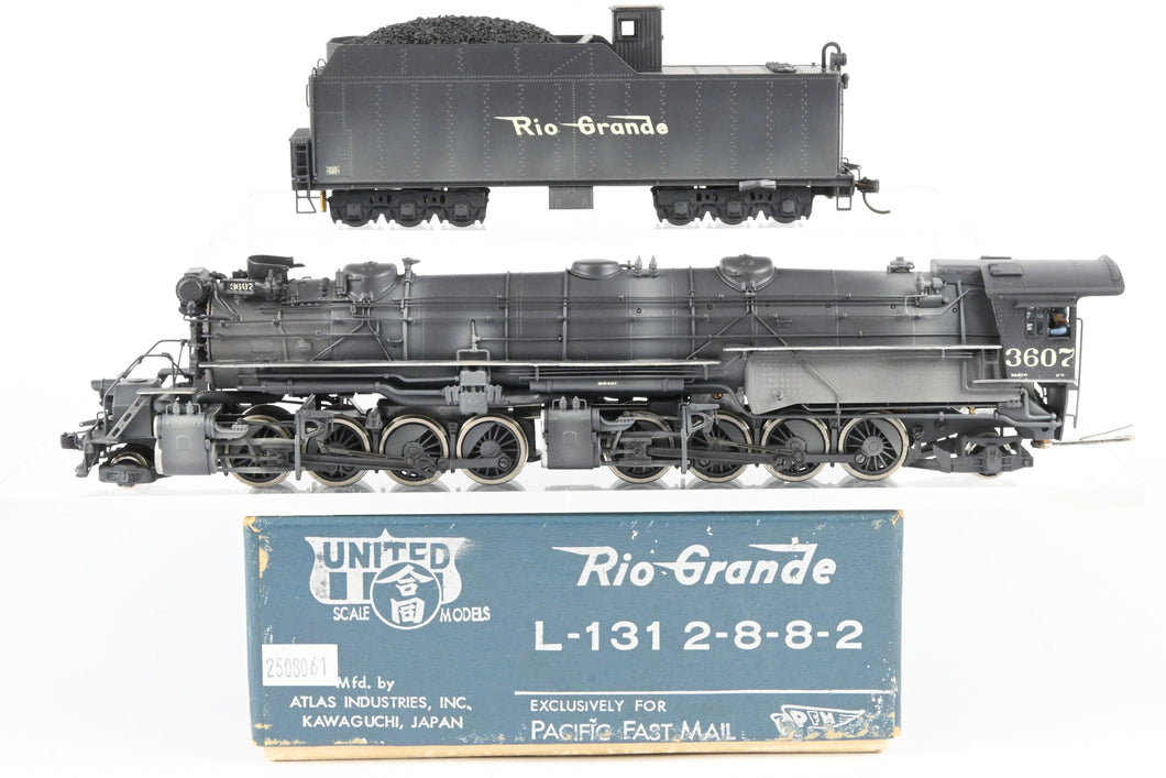 HO Brass PFM - United D&RGW - Denver & Rio Grande Western L-131 2-8-8-2 1972 Run Custom Painted & Weathered