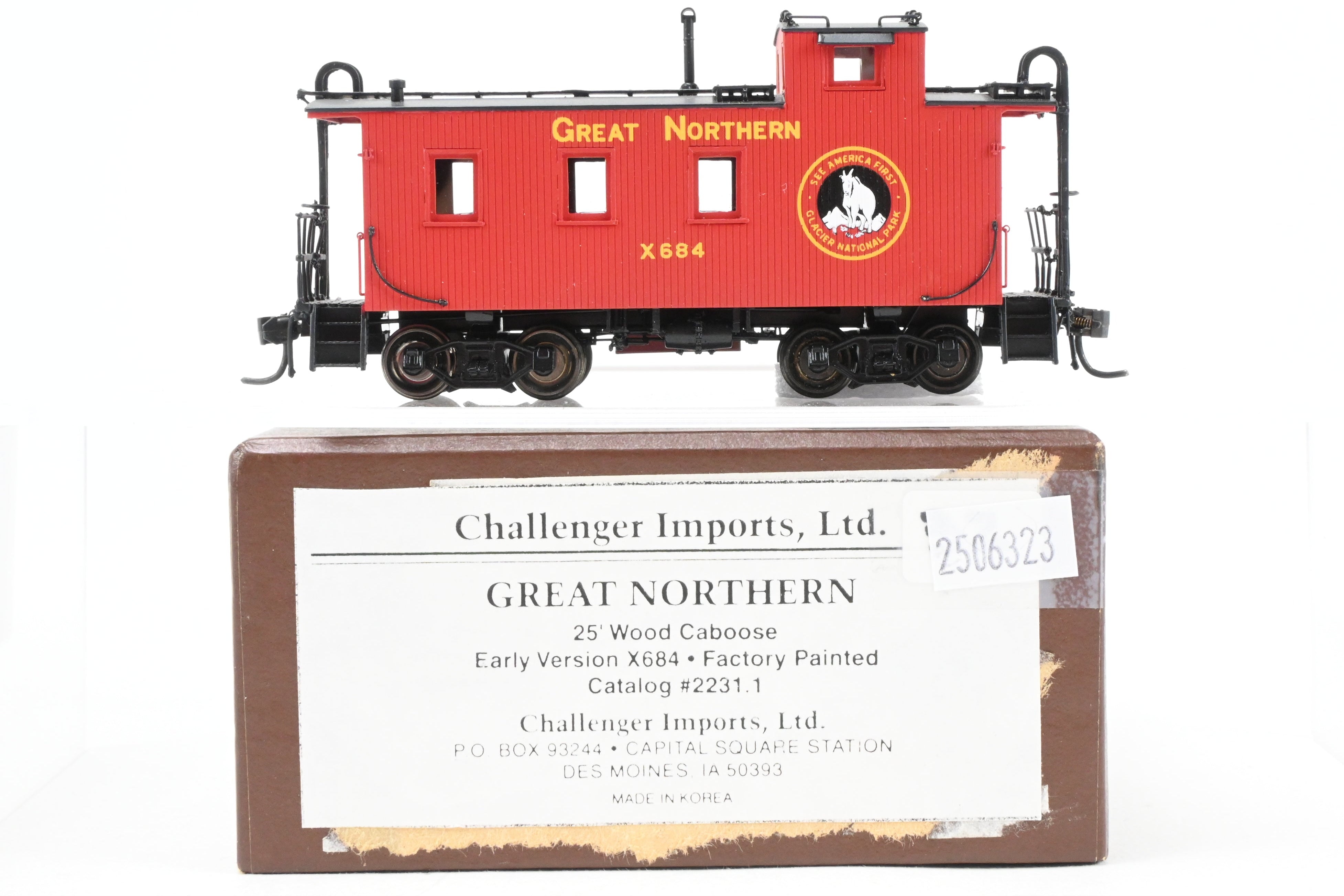 HO Brass CIL - Challenger Imports GN - Great Northern 25' Wood