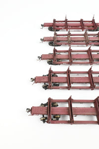 HO Kadee Quality Products Various Roads Logging Car 5-Pack Custom Built & Painted in REBOXX