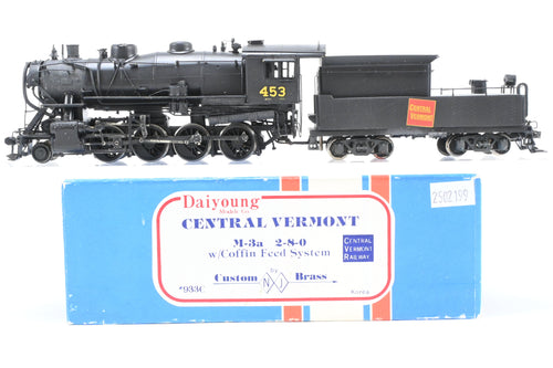 HO Brass NJ Custom Brass CV - Central Vermont M-3a 2-8-0 Consolidation w/ Coffin Feed System Custom Painted No. 453