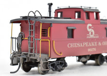 Load image into Gallery viewer, HO Brass OMI - Overland Models, Inc. C&amp;O - Chesapeake &amp; Ohio Steel Caboose #90200-90299 Series CP &amp; Weathered No. 90276
