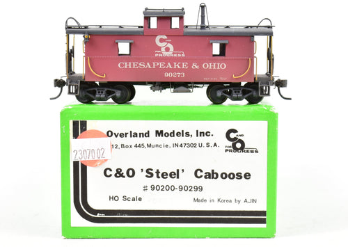 HO Brass OMI - Overland Models, Inc. C&O - Chesapeake & Ohio Steel Caboose #90200-90299 Series CP & Weathered No. 90273