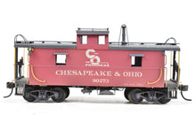 Load image into Gallery viewer, HO Brass OMI - Overland Models, Inc. C&amp;O - Chesapeake &amp; Ohio Steel Caboose #90200-90299 Series CP &amp; Weathered No. 90273
