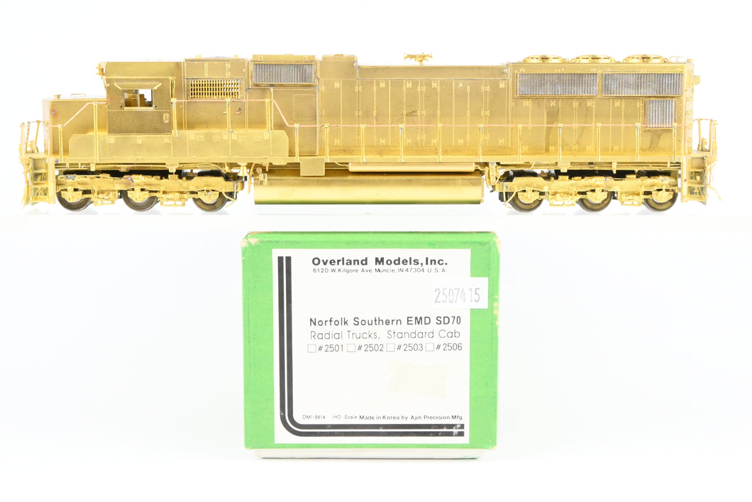 HO Brass OMI - Overland Models Inc. NS - Norfolk Southern EMD SD70 Radial    Trucks Standard Cab