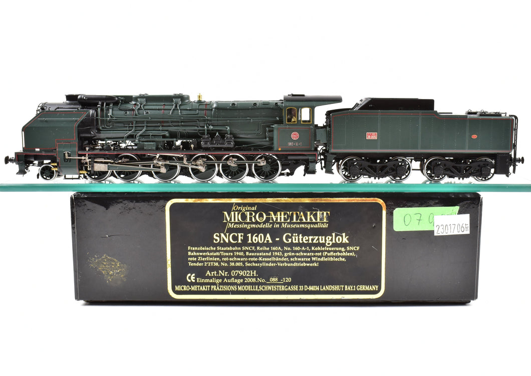 HO Brass CON Micro-Metakit SNCF 2-12-0 Heavy Freight Class 160-A FP Green