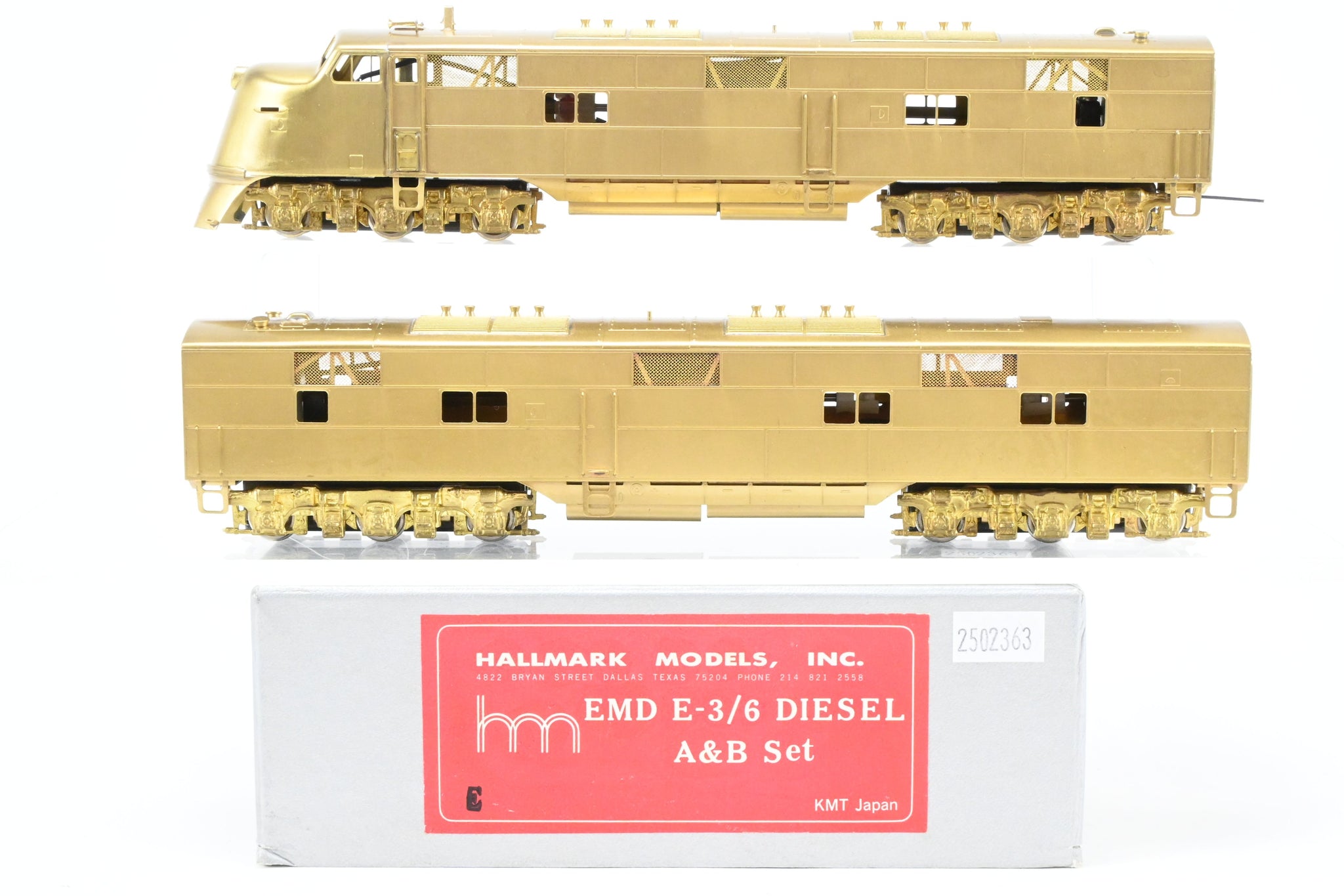 HO Brass Hallmark Models Various Roads EMD E3/6 A/B Set Both