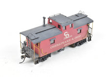 Load image into Gallery viewer, HO Brass OMI - Overland Models, Inc. C&amp;O - Chesapeake &amp; Ohio Steel Caboose #90200-90299 Series CP &amp; Weathered No. 90273

