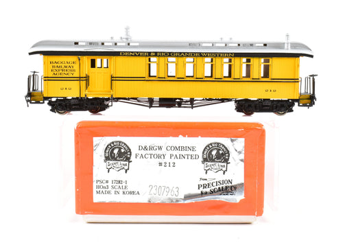 HOn3 Brass PSC - Precision Scale Co. D&RGW - Denver & Rio Grande Western Combine FP #212