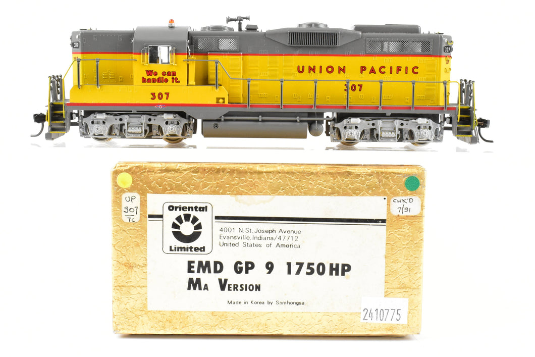 HO Brass Oriental Limited UP - Union Pacific EMD GP9 1750 HP MA Version CP #307