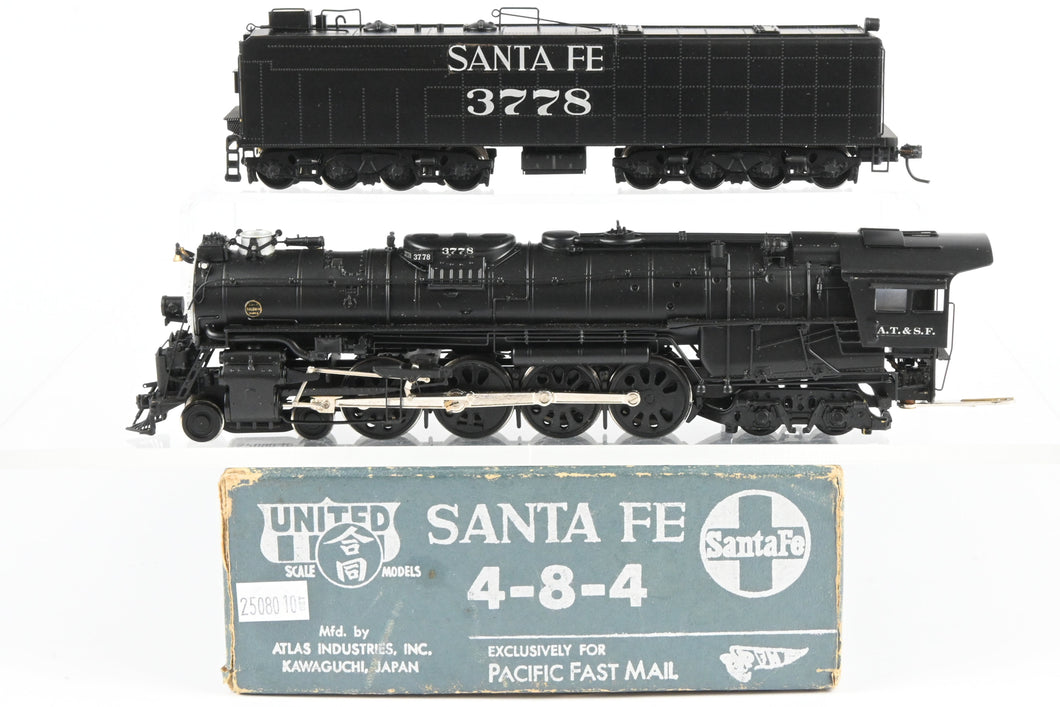HO Brass CON PFM - United ATSF - Santa Fe 4-8-4 Northern Early Run Custom Painted No. 3778