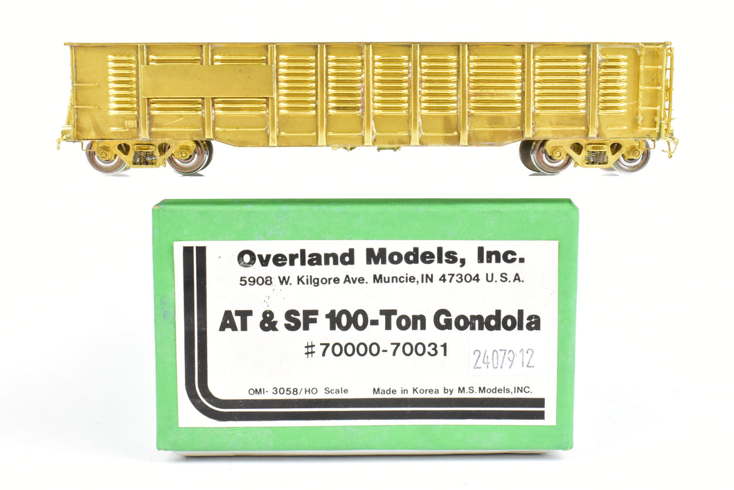 HO Brass OMI - Overland Models, Inc. ATSF - Santa Fe 100 Ton Gondola