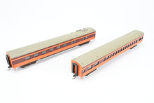 Load image into Gallery viewer, HO Brass NPP - Nickel Plate Products MILW - Milwaukee Road Hiawatha 2-Car Set Dining Car and Parlor Car Custom Painted /Upgraded Walthers Trucks
