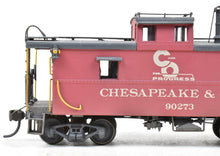 Load image into Gallery viewer, HO Brass OMI - Overland Models, Inc. C&amp;O - Chesapeake &amp; Ohio Steel Caboose #90200-90299 Series CP &amp; Weathered No. 90273
