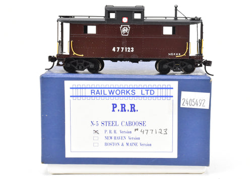HO Brass Railworks PRR - Pennsylvania Railroad N-5 Steel Caboose No. 477123