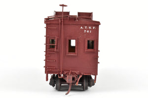 HO Brass Key Imports ATSF - Santa Fe Open Air Seats "Hollywood" Caboose Custom Painted No. 761