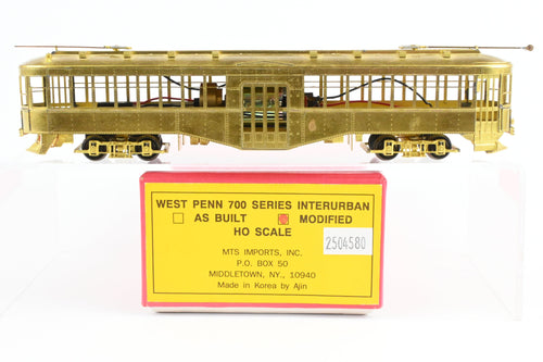 HO Brass MTS Imports West Penn Railways 700 Series Interurban (Modified)