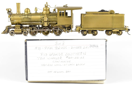 Sn3 Brass PFM-Pacific Fast Mail RGS- Rio Grande Southern  4-6-0 