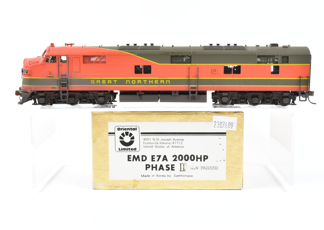 HO Brass Oriental Limited GN - Great Northern EMD E7A 2000 Phase II Factory Painted #512