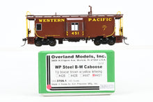 Load image into Gallery viewer, HO Brass CON OMI - Overland Models, Inc. WP - Western Pacific Steel Bay Window Caboose w/ Roof Walk Factory Painted No. 451
