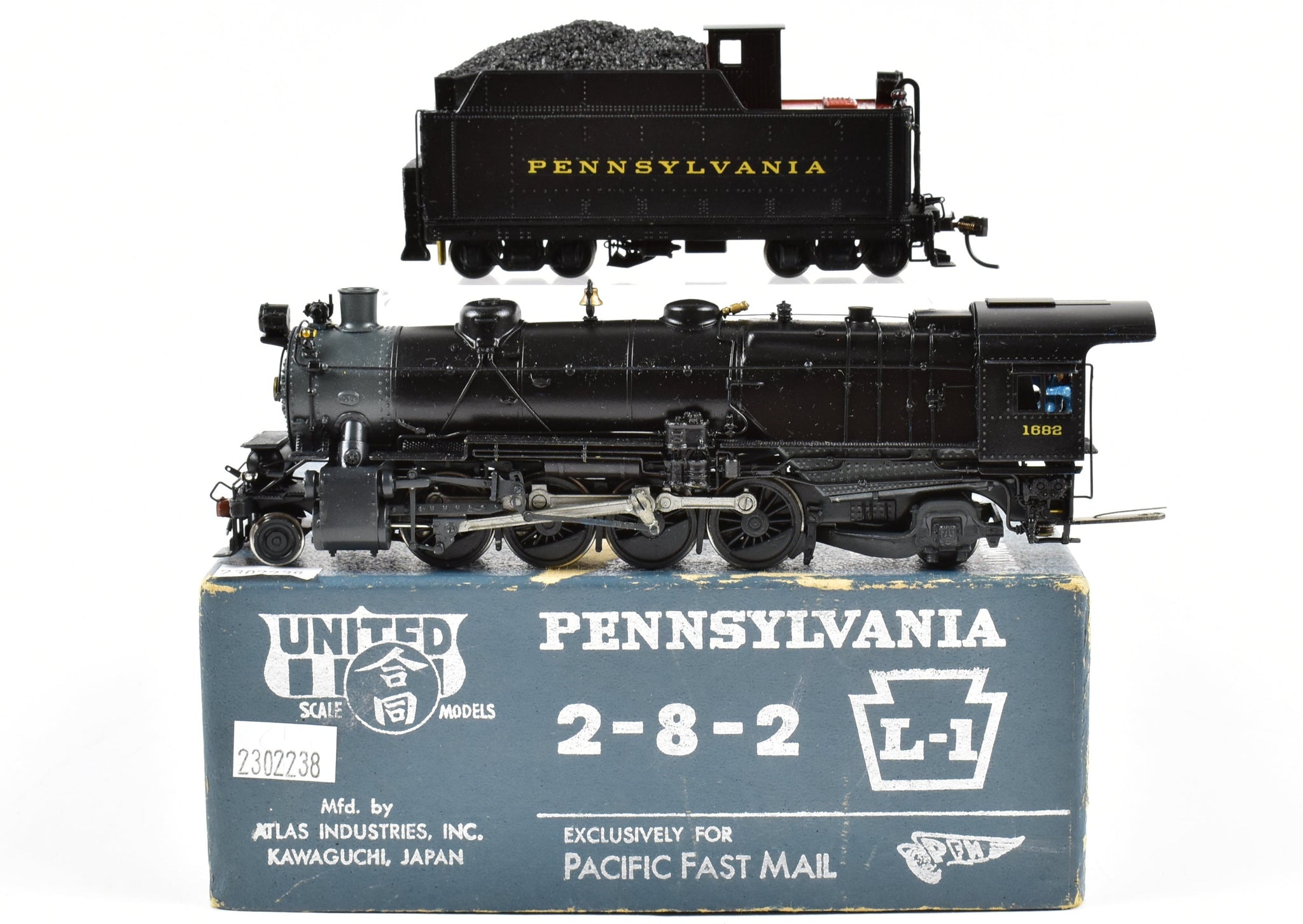 HO Brass PFM - United PRR - Pennsylvania Railroad L-1 2-8-2 CP No