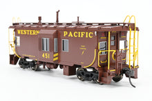 Load image into Gallery viewer, HO Brass CON OMI - Overland Models, Inc. WP - Western Pacific Steel Bay Window Caboose w/ Roof Walk Factory Painted No. 451

