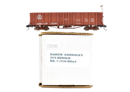 HOn3 Leadville Supply Company D&RGW - Denver & Rio Grande Western Gondola 1930s Herald #1536