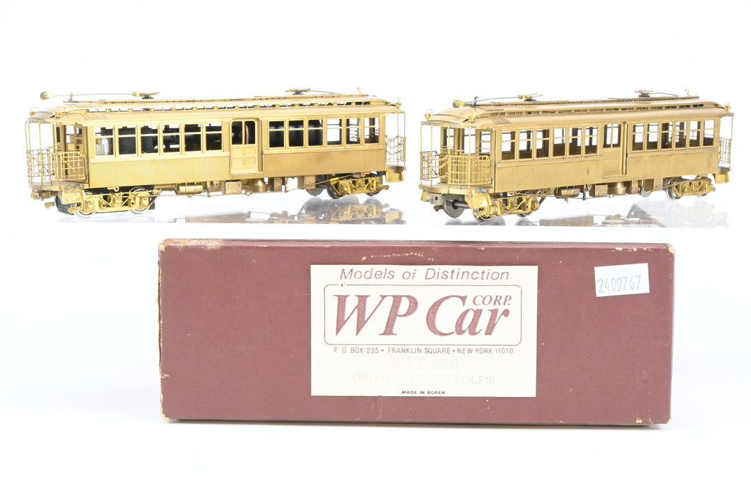 HO Brass WP Car Corp. BRT/BTU - Brooklyn Rapid Transit/Brooklyn Union Elevated 1200 With Trolley Poles.