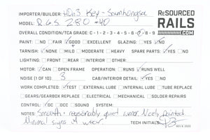 HOn3 Brass Key Imports RGS - Rio Grande Southern C-19 No. 40 2-8-0 Consolidation Factory Painted