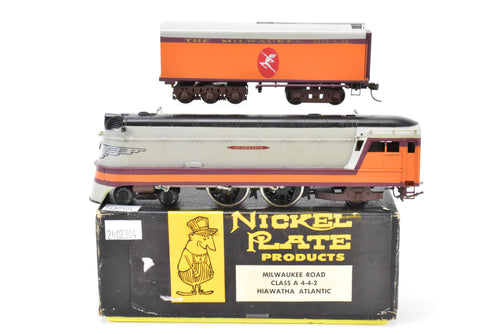 HO Brass NPP - Nickel Plate Products MILW - Milwaukee Road Class A 4-4-2 Streamline Hiawatha Atlantic FP w/Foam Damage