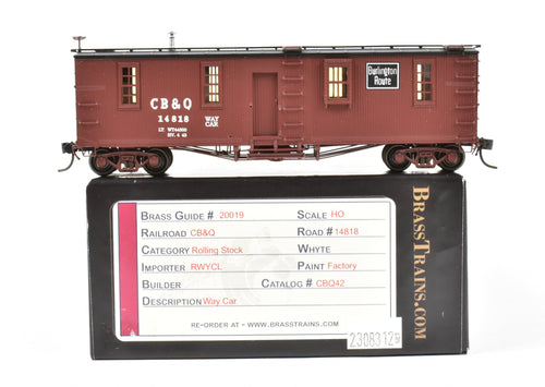 HO Brass CON Railway Classics CB&Q - Burlington Route War Emergency Waycar Factory Painted REBOXX