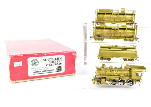 HO Brass Westside Model Co. SP - Southern Pacific Fire Train Set T-1 4-6-0 and Two Tank Cars