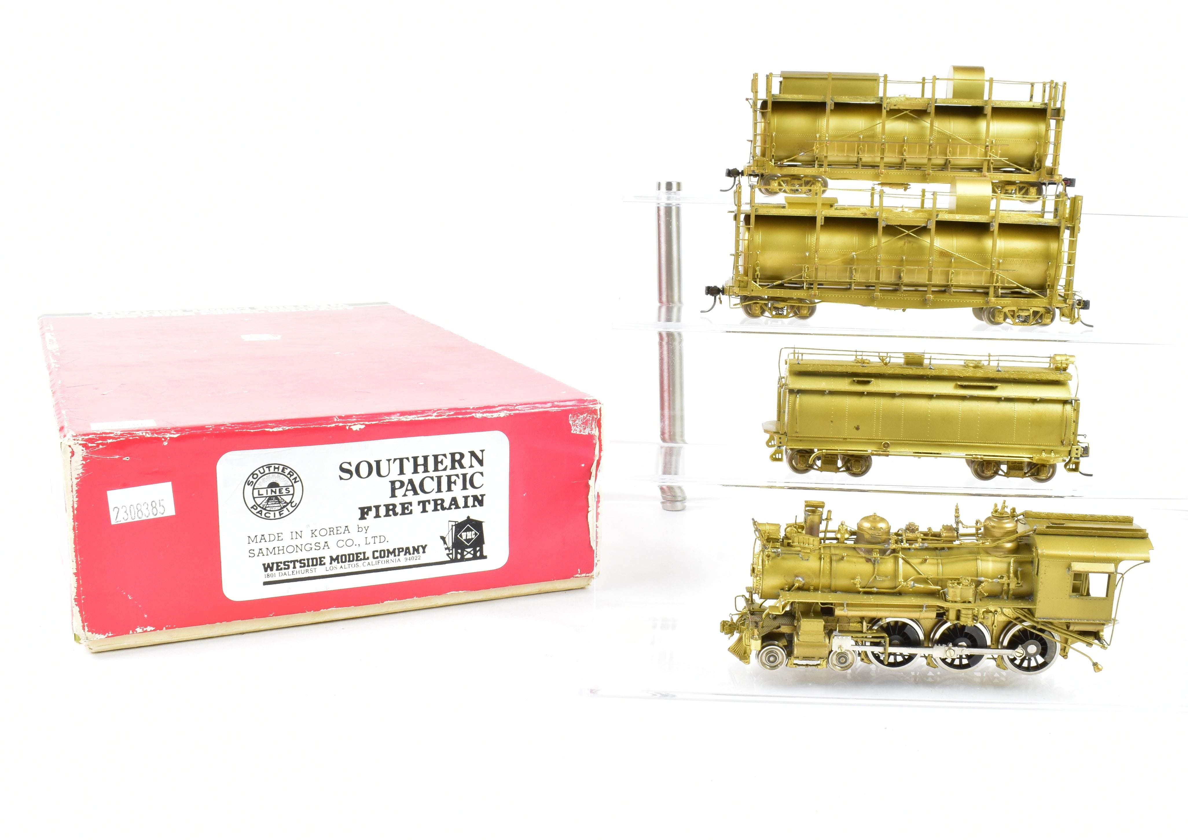 HO Brass Westside Model Co. SP - Southern Pacific Fire Train Set T