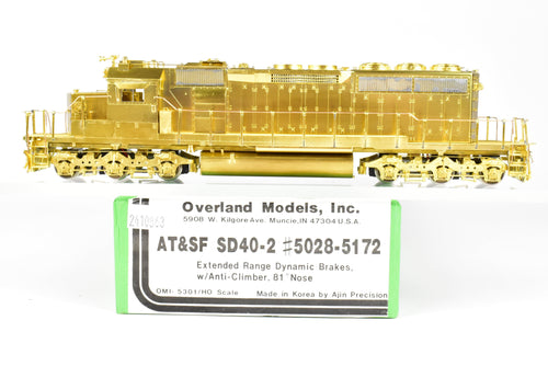 HO Brass Overland Models, Inc. ATSF - Santa Fe EMD SD40-2 W/81 Inch Nose