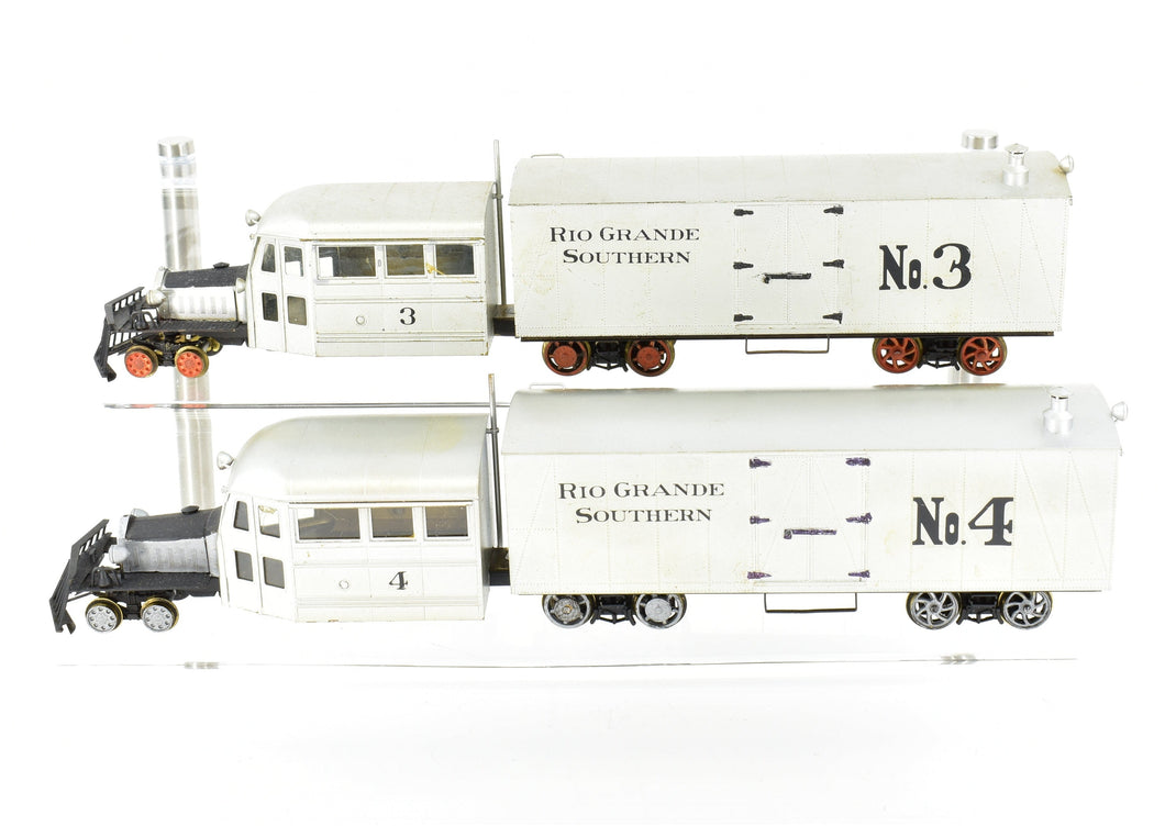 On3 Brass CON LMB Models RGS - Rio Grande Southern Galloping Geese #3 and #4 Custom Painted NO BOXES AS-IS