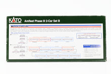 Load image into Gallery viewer, N Kato 106-6292 Amtrak Amfleet Phase III 2-Car Set B Baggage No. 1221 and Cafe No. 28015
