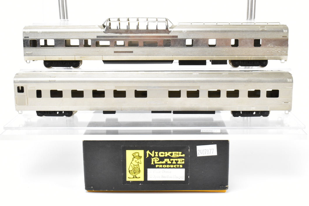 HO Brass NPP - Nickel Plate Products CB&Q - Burlington Route WP & D&RGW California Zephyr Dome Coach 10-6 Sleeper Set Wrong Box