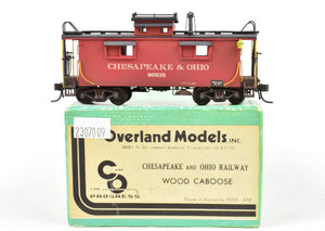 HO Brass OMI - Overland Models, Inc. C&O - Chesapeake & Ohio Wood Caboose  CP & Weathered No. 90838