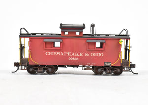 HO Brass OMI - Overland Models, Inc. C&O - Chesapeake & Ohio Wood Caboose  CP & Weathered No. 90838