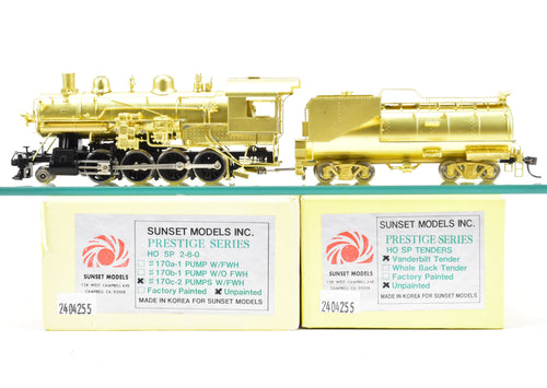 HO Brass Sunset Models SP - Southern Pacific C-10 2-8-0 w/ 2 Pumps and Feedwater Heater  Prestige Series