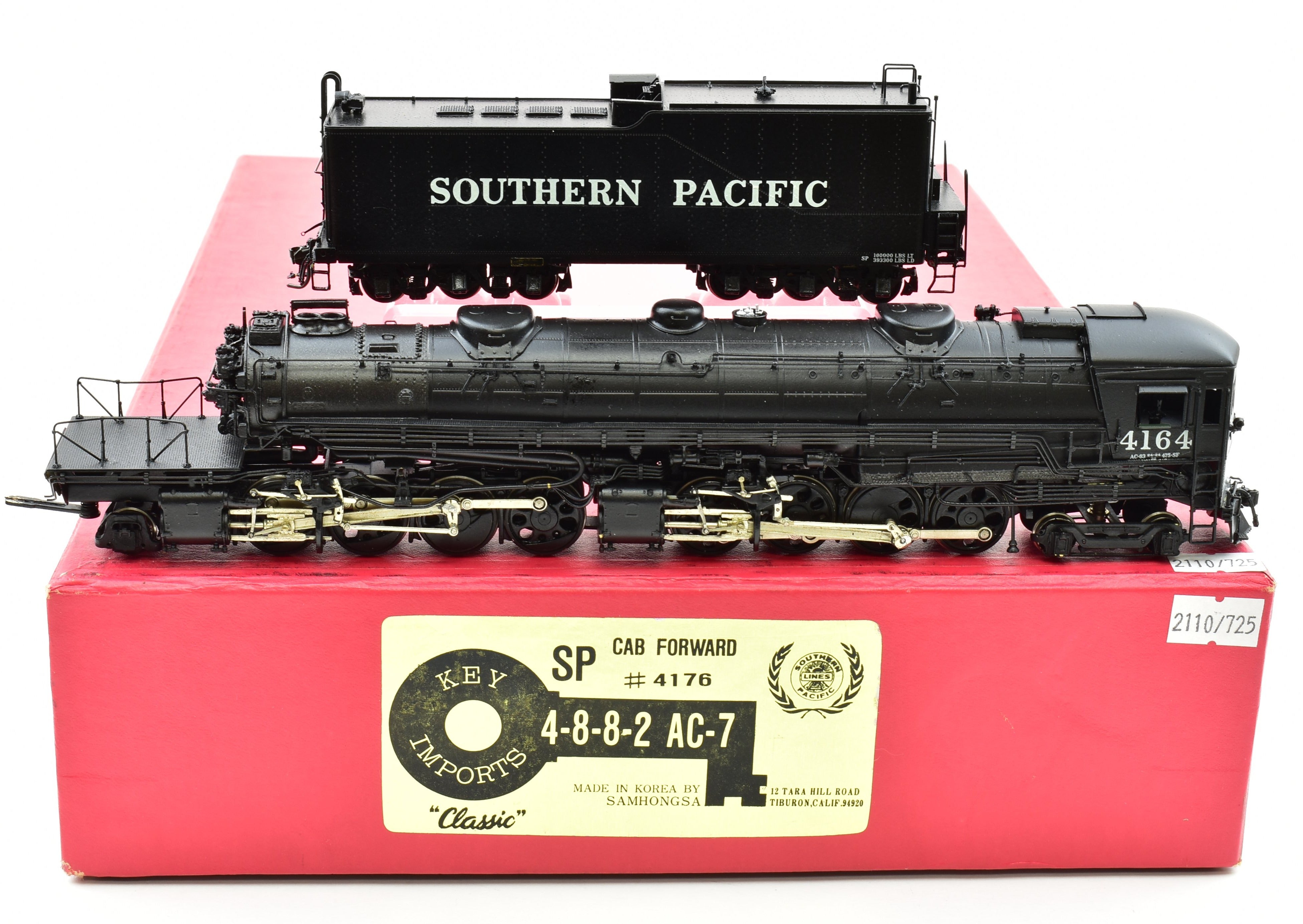 HO Brass CON Key Imports SP - Southern Pacific Class AC-7 4-8-8-2 Cab  Forward Custom Painted #4164