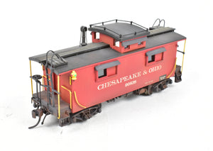 HO Brass OMI - Overland Models, Inc. C&O - Chesapeake & Ohio Wood Caboose  CP & Weathered No. 90838
