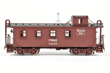 Load image into Gallery viewer, HO Brass CIL - Challenger Imports CB&amp;Q - Burlington Route Wood Waycar 30 ft. Class NE-6 FP No. 14433
