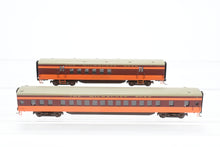 Load image into Gallery viewer, HO Brass NPP - Nickel Plate Products MILW - Milwaukee Road Hiawatha Mail Car &amp; Luxury Coach Set Custom Painted and Un-numbered Upgraded w/Central Valley Trucks
