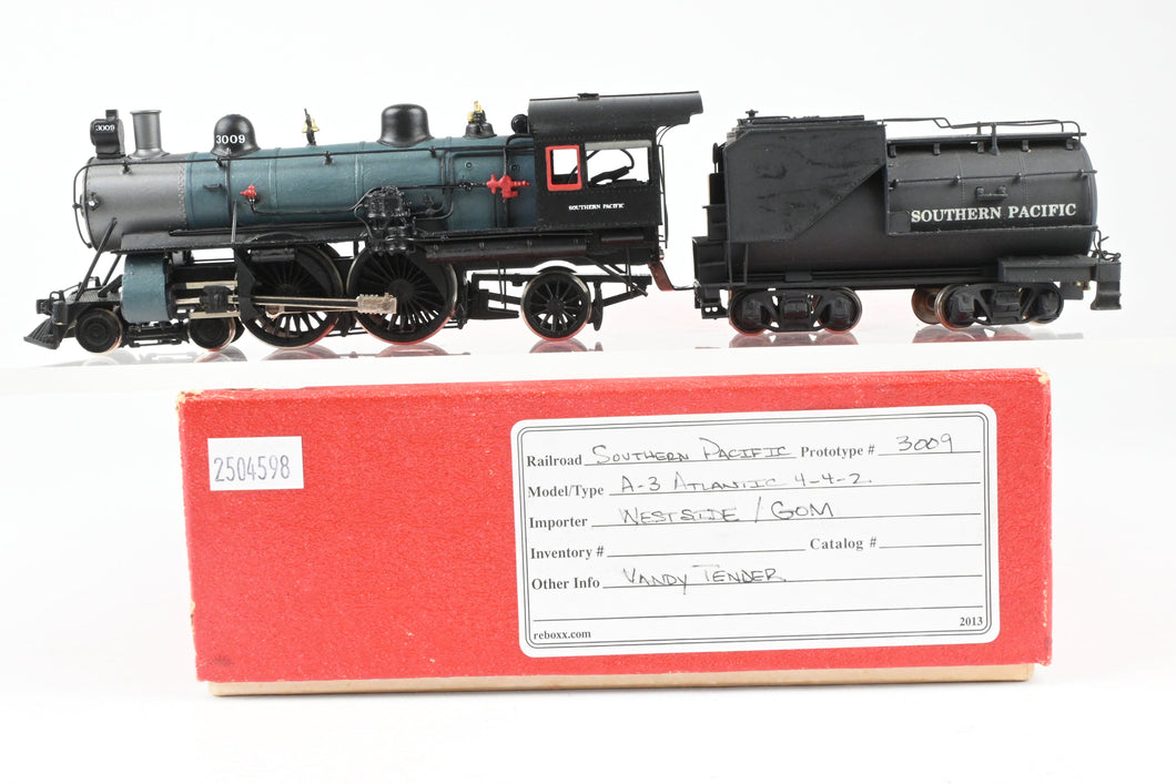HO Brass Westside Model Co. SP - Southern Pacific Class A-3 Atlantic 4-4-2 Custom Painted No. 3009, Upgraded Drivetrain