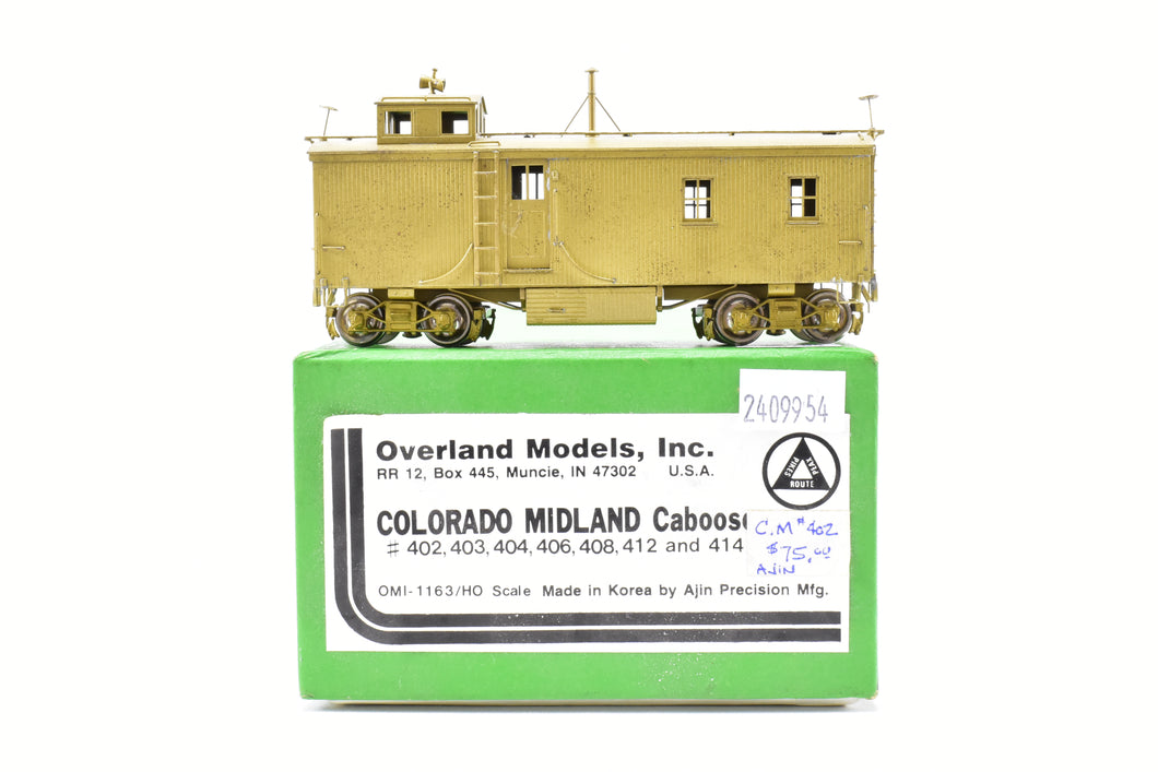 HO Brass OMI - Overland Models, Inc. CM -Colorado Midland Wood Side-Door Caboose #402-414
