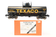 Load image into Gallery viewer, Gauge 1 - 1:32nd Scale Brass PSC - Precision Scale Co. Various Roads 10,000 Gallon Tank Car Factory Painted TXC - The Texas Company Texaco No. 4593
