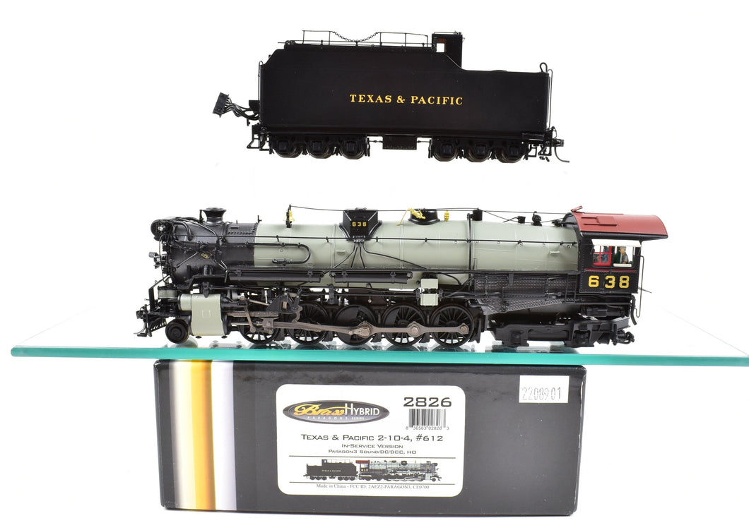 HO Brass Hybrid BLI - Broadway Limited Imports T&P - Texas & Pacific 2-10-4 #638 FP DCC and Sound