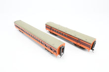 Load image into Gallery viewer, HO Brass NPP - Nickel Plate Products MILW - Milwaukee Road Hiawatha Mail Car &amp; Luxury Coach Set Custom Painted and Un-numbered Upgraded w/Central Valley Trucks
